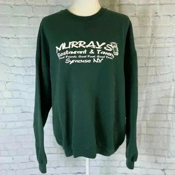 MURRAYS Restaurant and Tavern Irish pub green crewneck sweatshirt XL St Patty’s - Picture 1 of 16